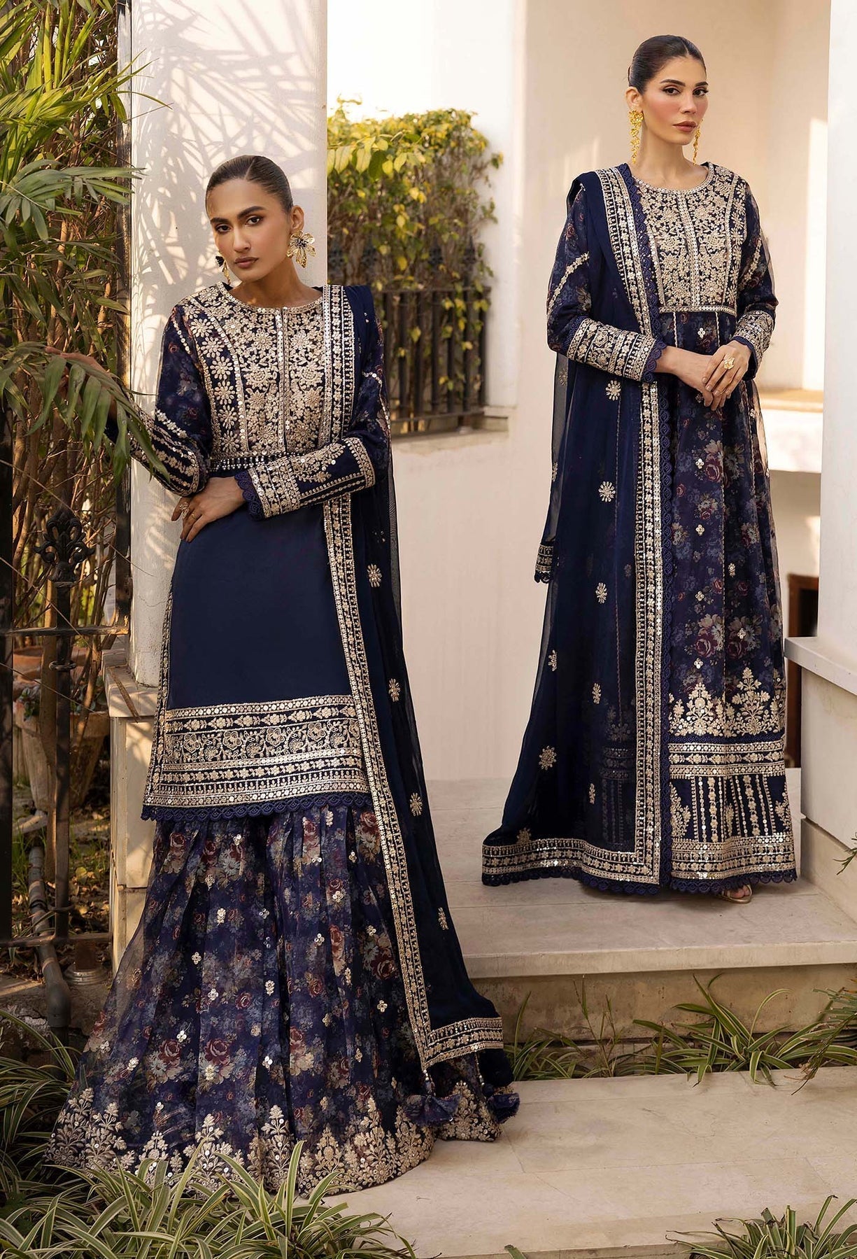 Adans Libas | Summers Dream 25 | 3502 XS Navy Blue Long Gown