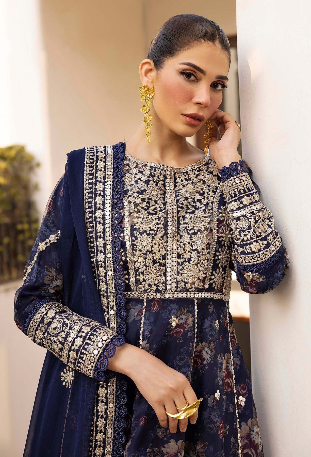 Adans Libas | Summers Dream 25 | 3502 S Navy Blue Long Gown