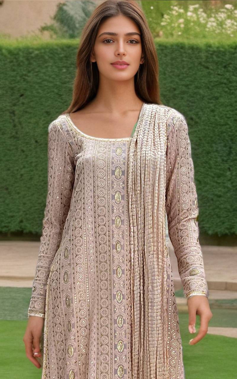 Threads and Motifs | Formal Dresses 25 | Embroidered Shirt With Trouser And Dupatta - Pakistani Designer Dress - by Threads and Motifs - Type : Ladies Clothes - 100% Original at Saira Sultan