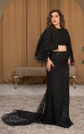 Threads and Motifs | Formal Dresses 25 | Embroidered Blouse With Embroidered Skirt And Embroidered Cape - Pakistani Designer Dress - by Threads and Motifs - Type : Ladies Clothes - 100% Original at Saira Sultan