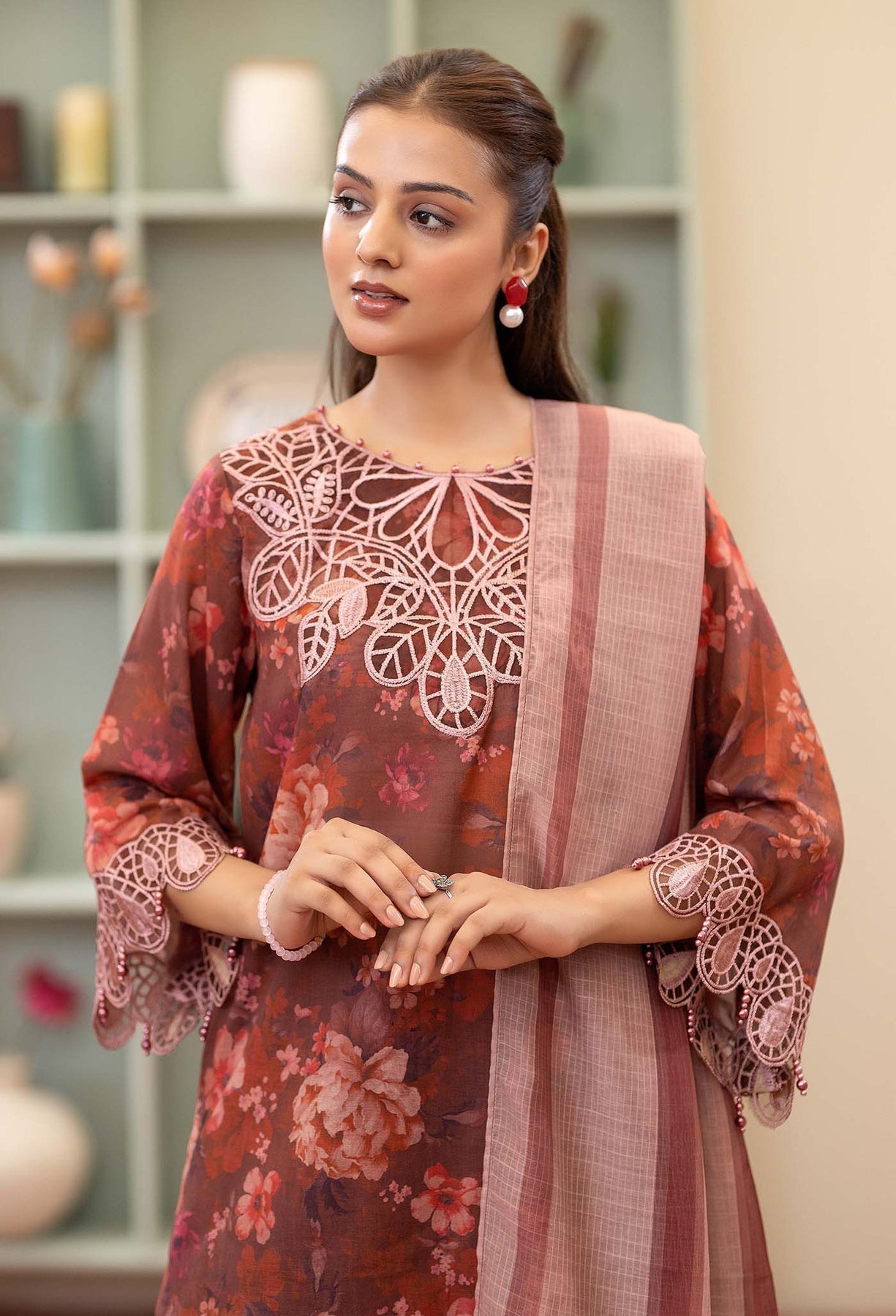 Adans Libas | Prints Eid Edit | 26661 M Dark Brown Lawn