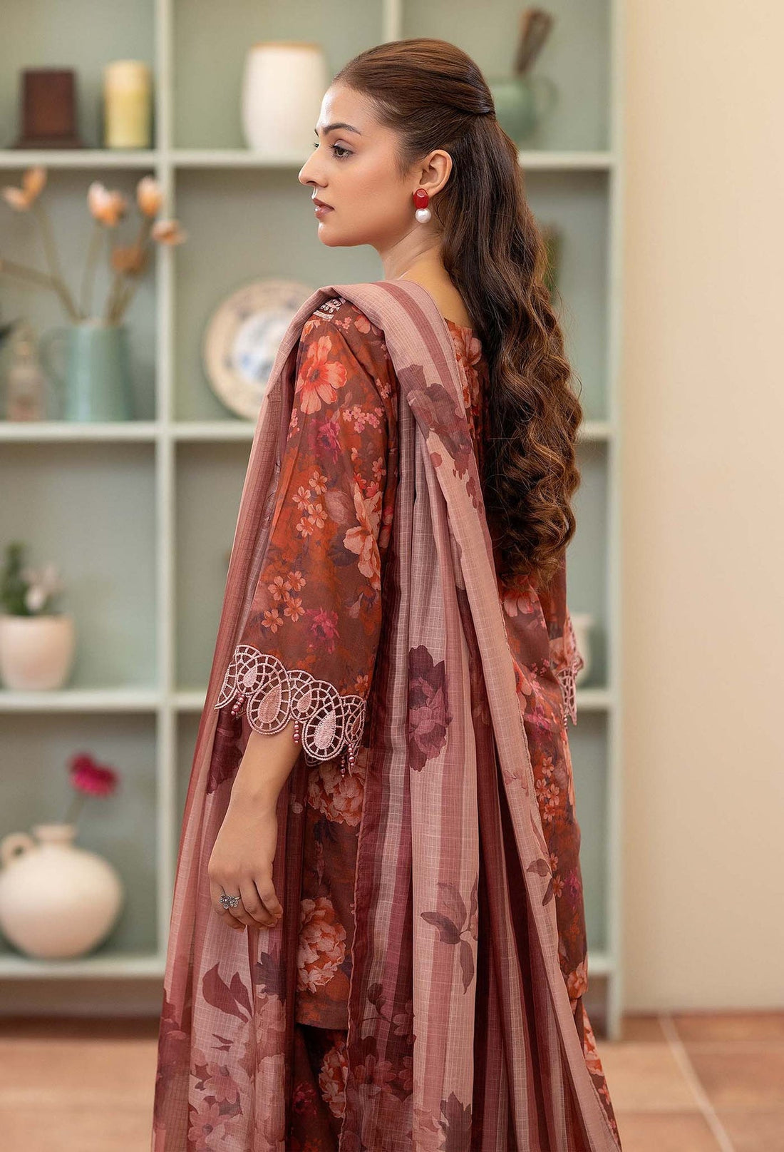 Adans Libas | Prints Eid Edit | 26661 XS Dark Brown Lawn