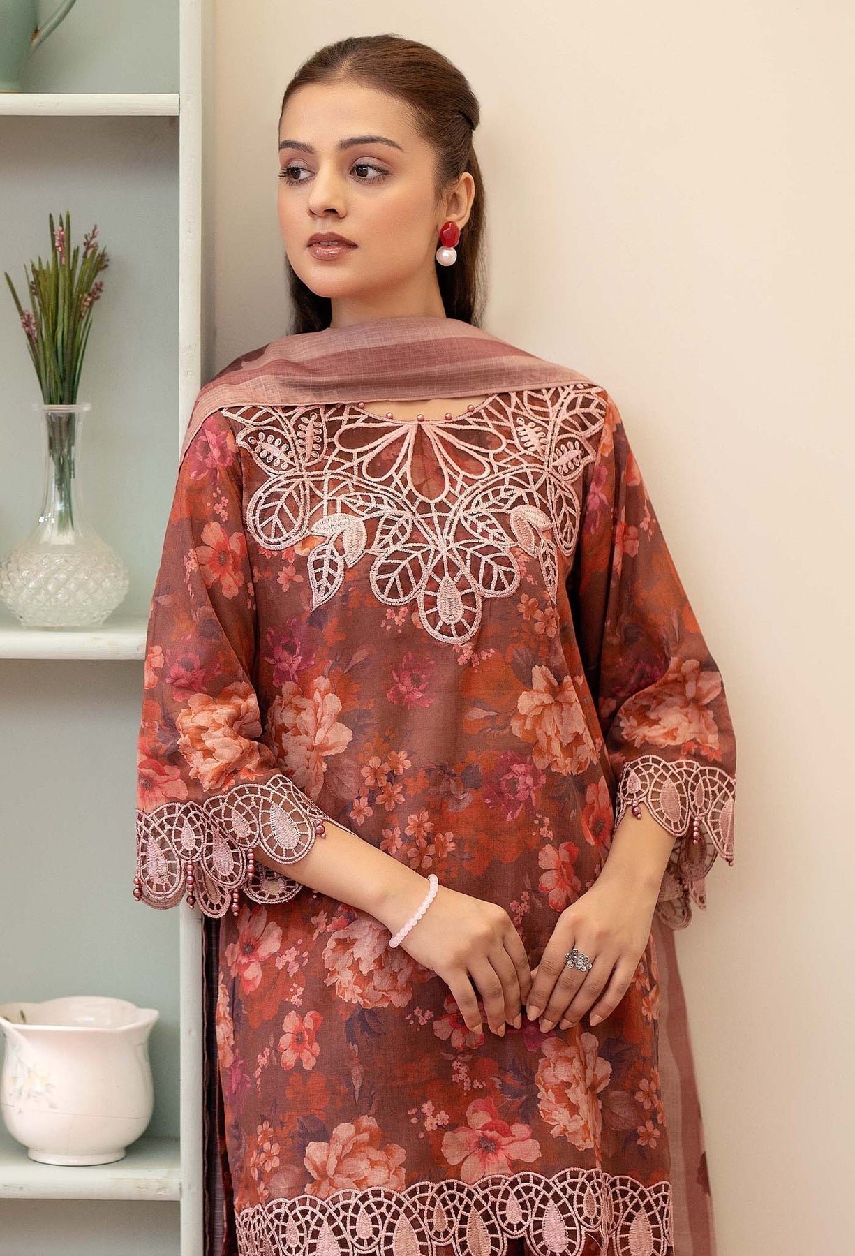 Adans Libas | Prints Eid Edit | 26661 L Dark Brown Lawn