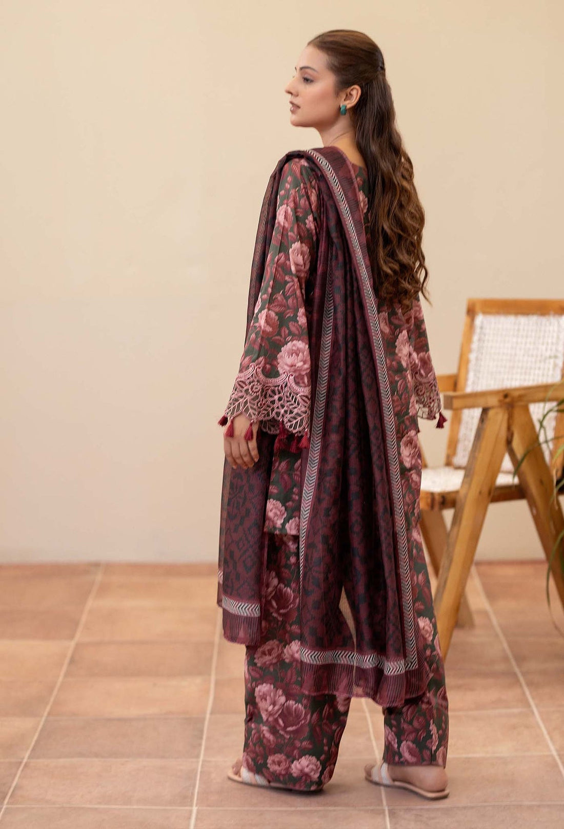 Adans Libas | Prints Eid Edit | 26667 XS Olive Haze Lawn