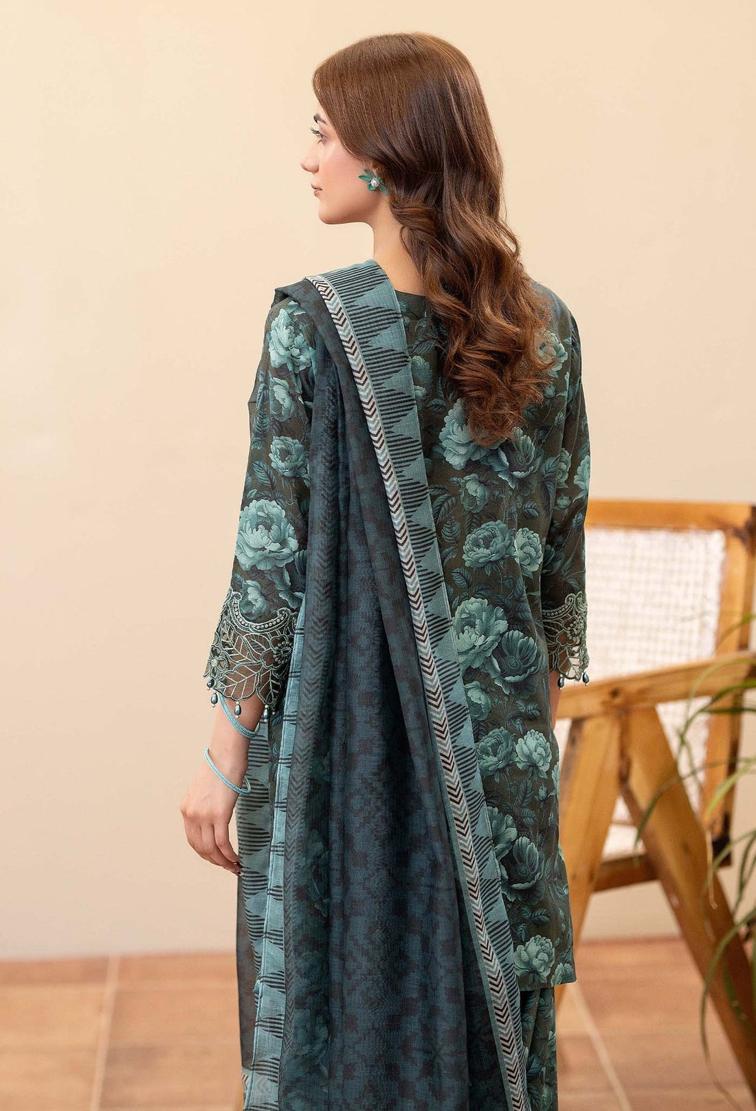 Adans Libas | Prints Eid Edit | 26668 XS Mid Green Lawn