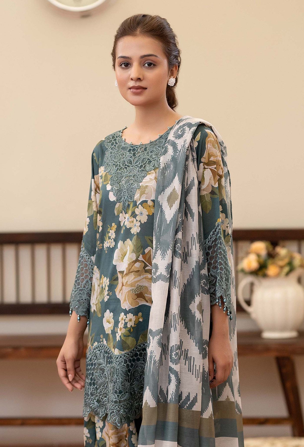 Adans Libas | Prints Eid Edit | 26672 L Gray Lawn