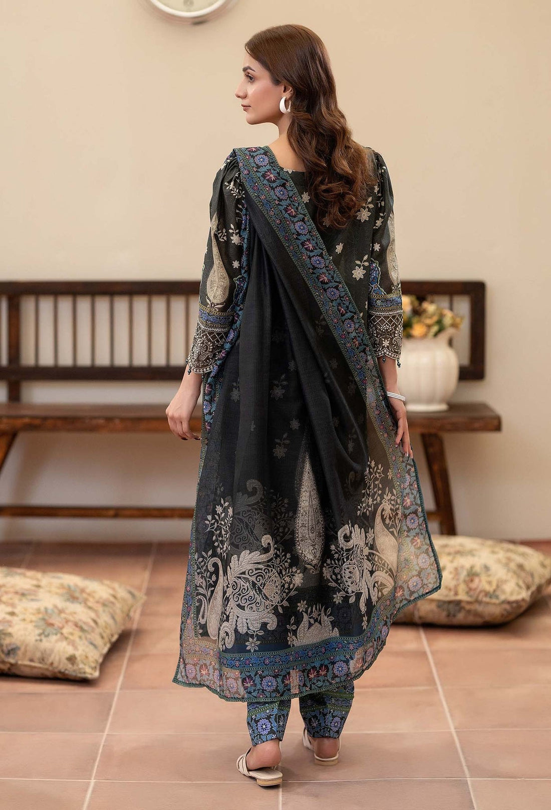Adans Libas | Prints Eid Edit | 26673 XS Deep Gray Lawn