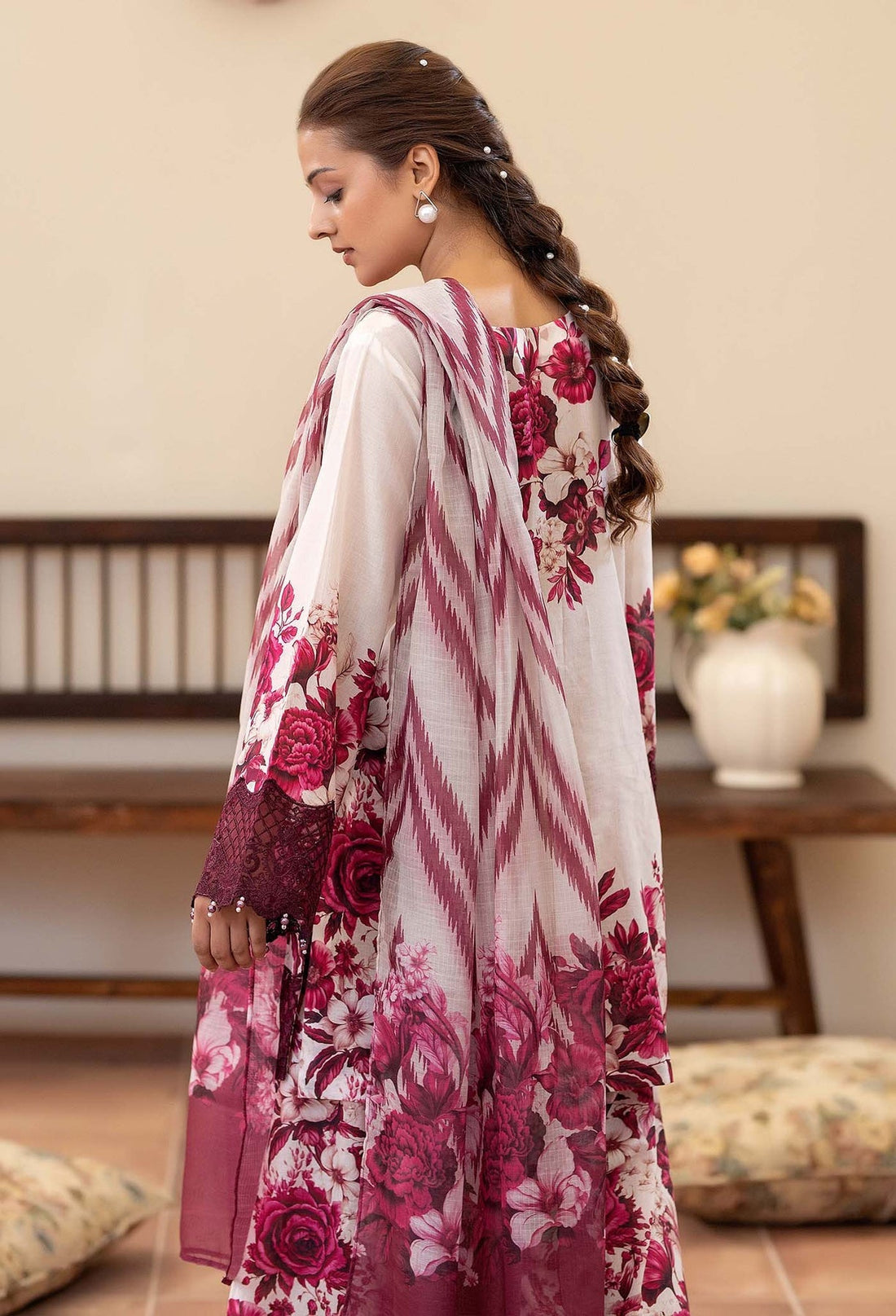 Adans Libas | Prints Eid Edit | 26676 XS White Lawn