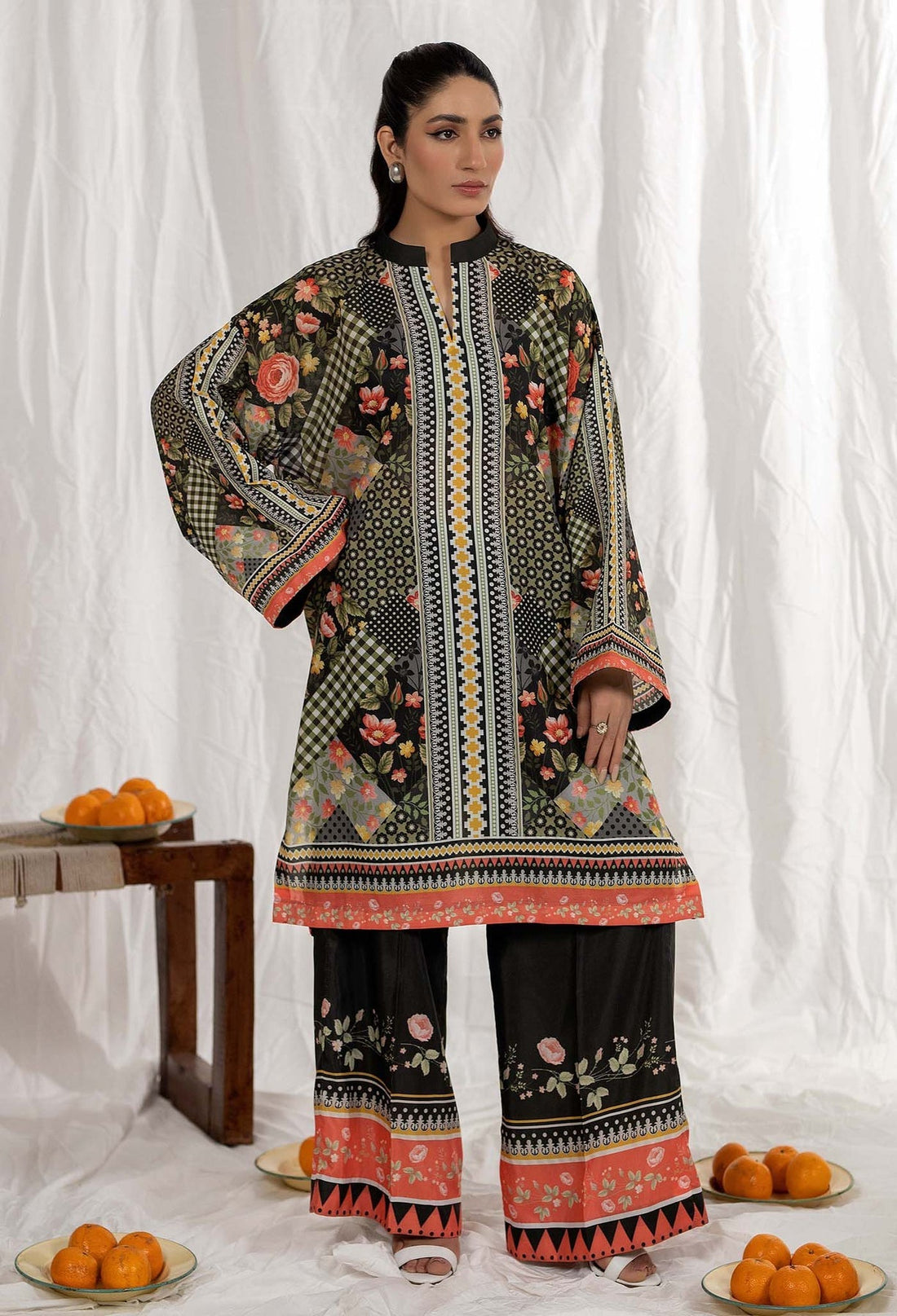 Adans Libas | Co Ords Sets | Co-Ord 1 XS Black Lawn