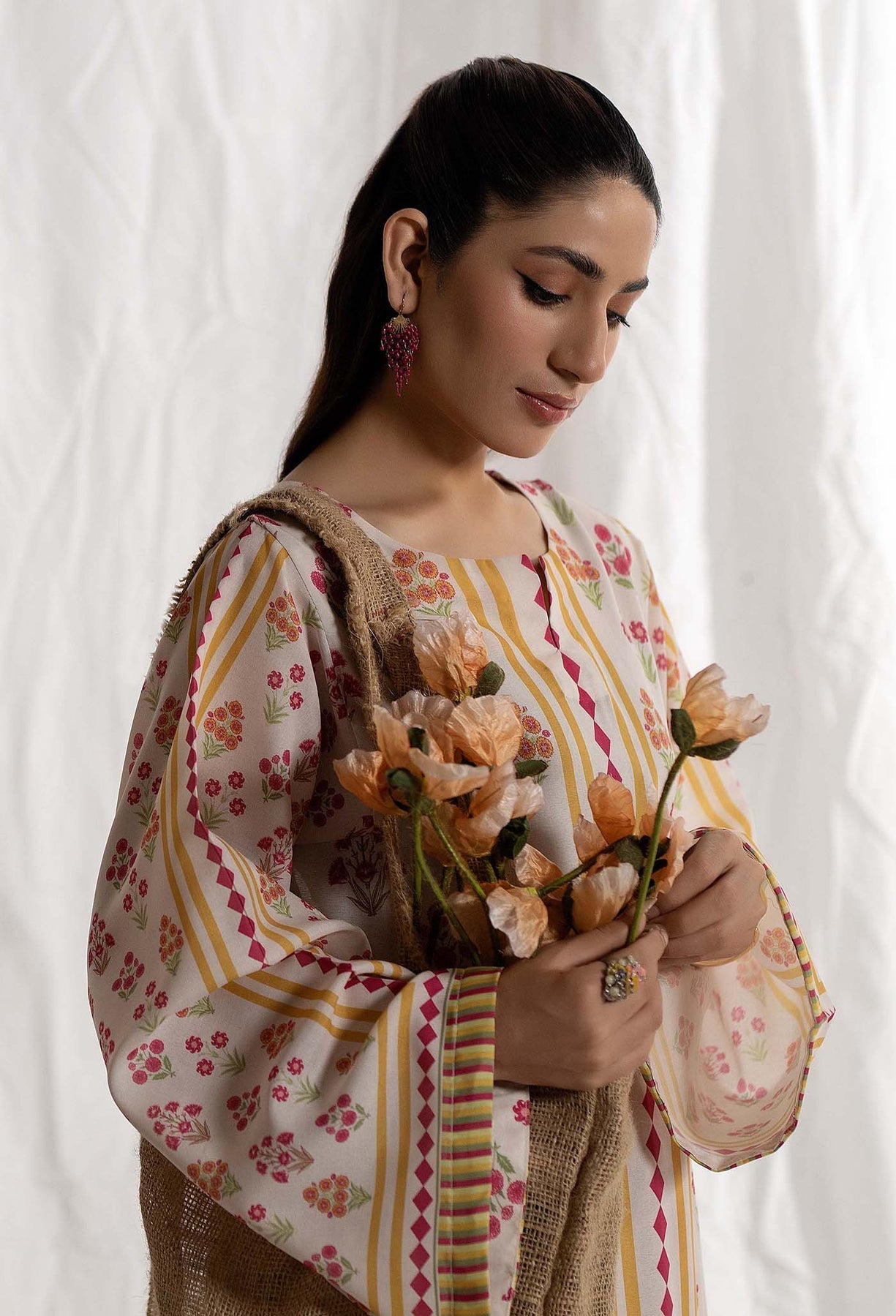 Adans Libas | Co Ords Sets | Co-Ord 3 L Off White Lawn