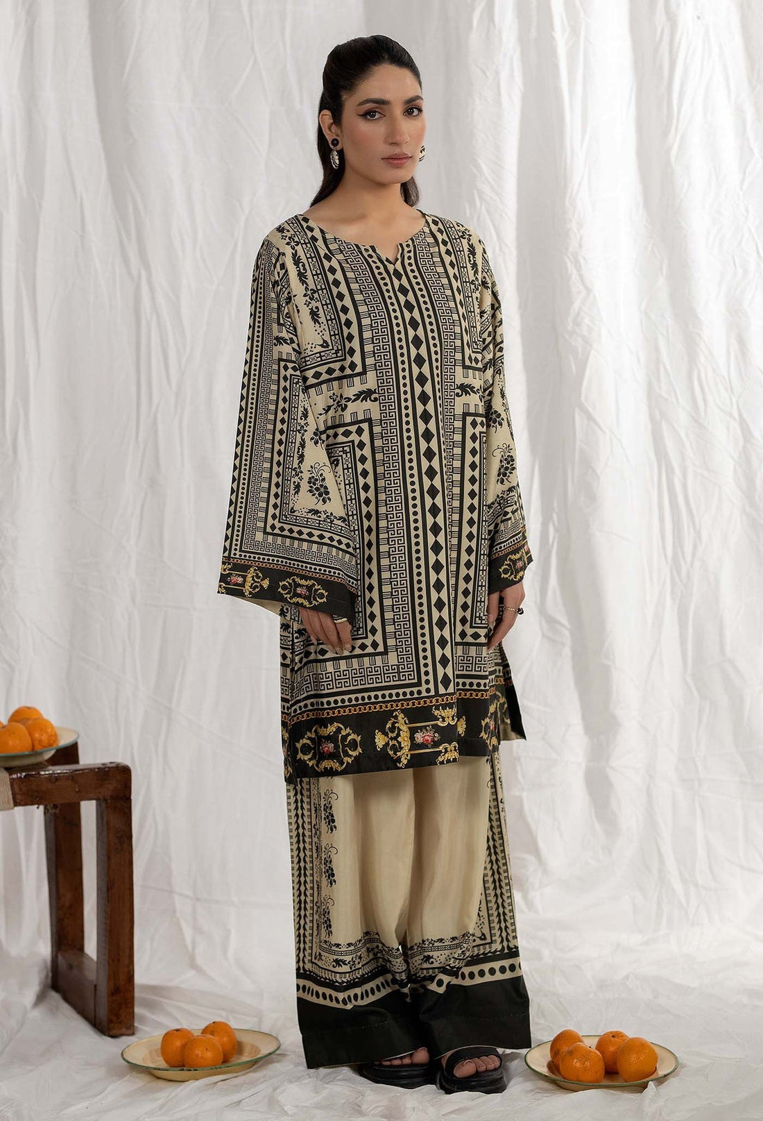 Adans Libas | Co Ords Sets | Co-Ord 4 XS Coral Gold Lawn