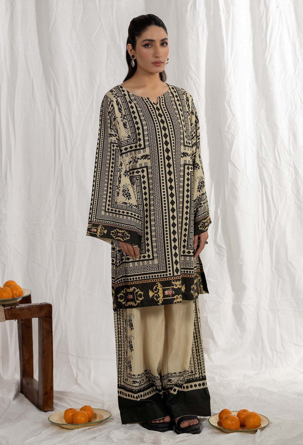 Adans Libas | Co Ords Sets | Co-Ord 4 XS Coral Gold Lawn