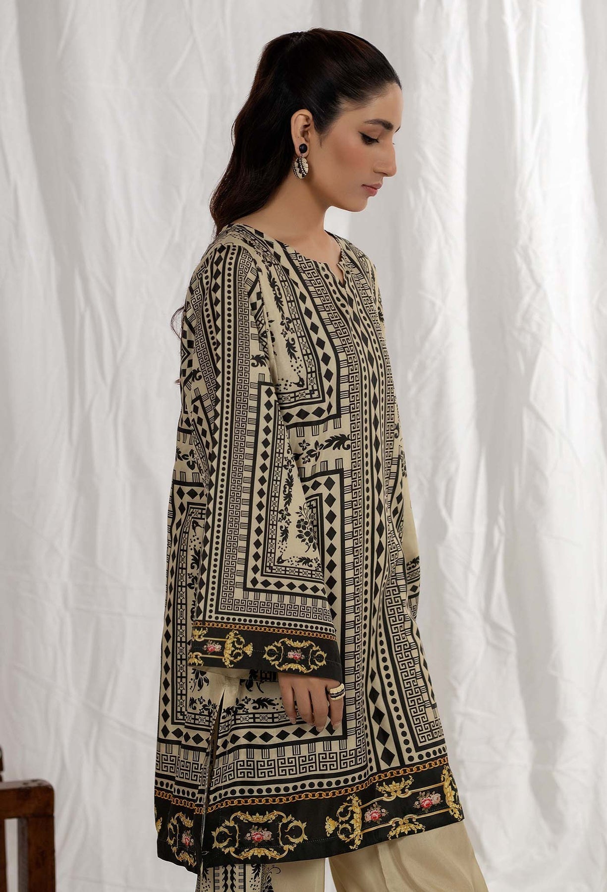 Adans Libas | Co Ords Sets | Co-Ord 4 S Coral Gold Lawn