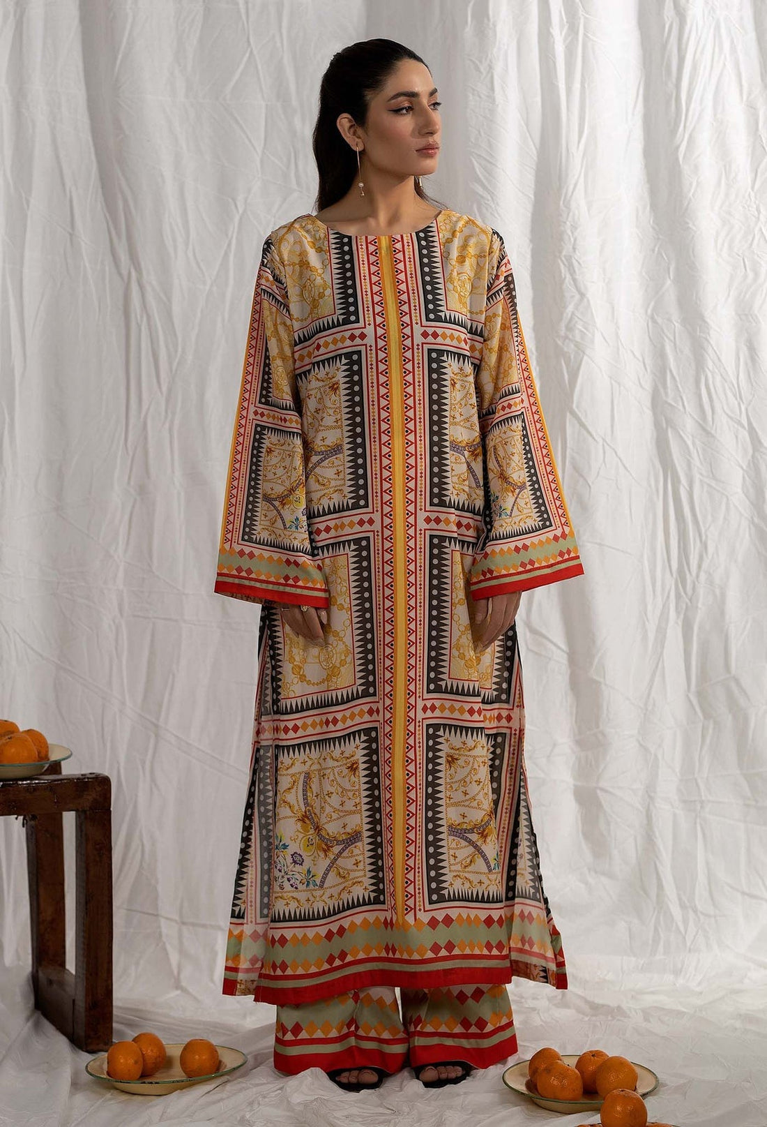 Adans Libas | Co Ords Sets | Co-Ord 5 XS Multi Lawn