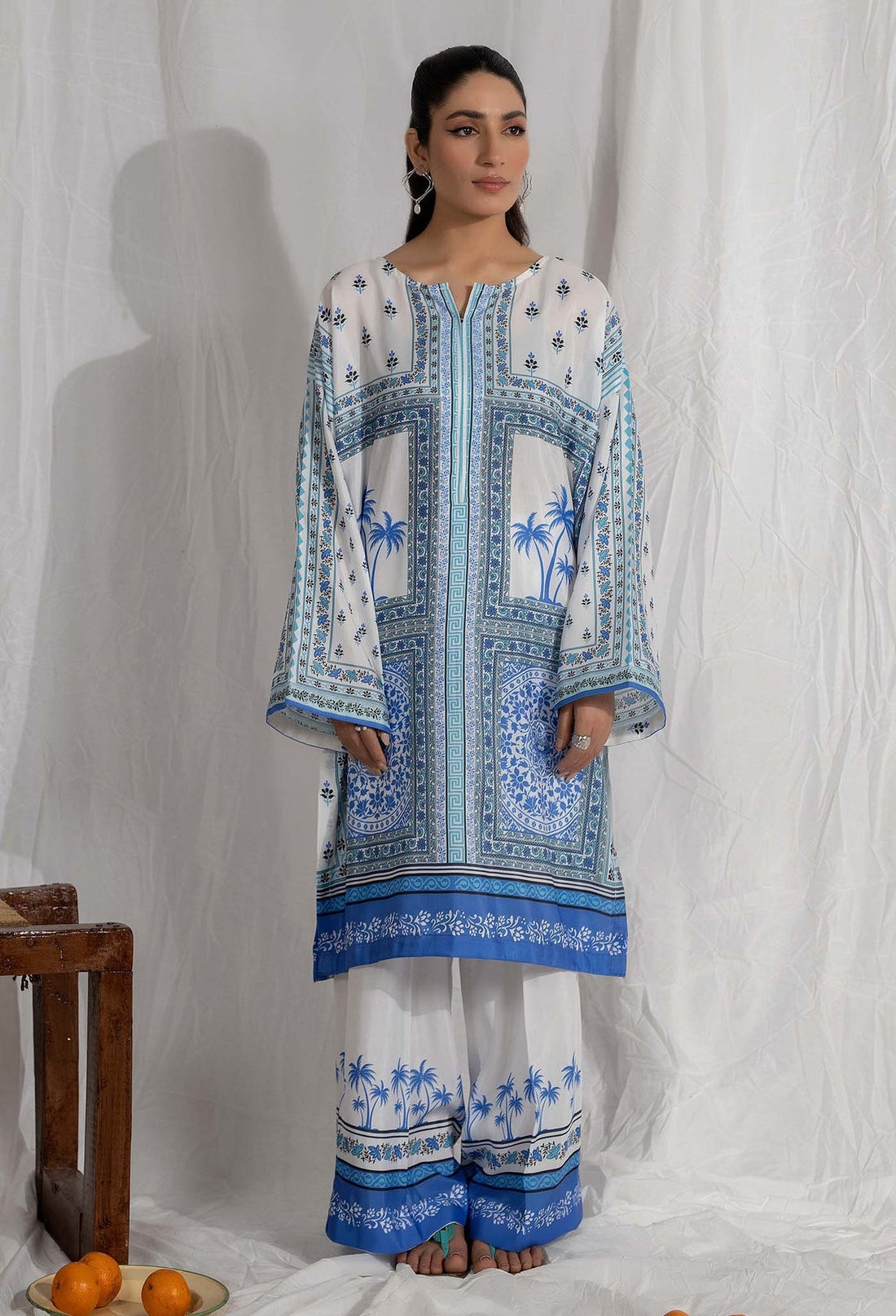 Adans Libas | Co Ords Sets | Co-Ord 7 XS White Lawn