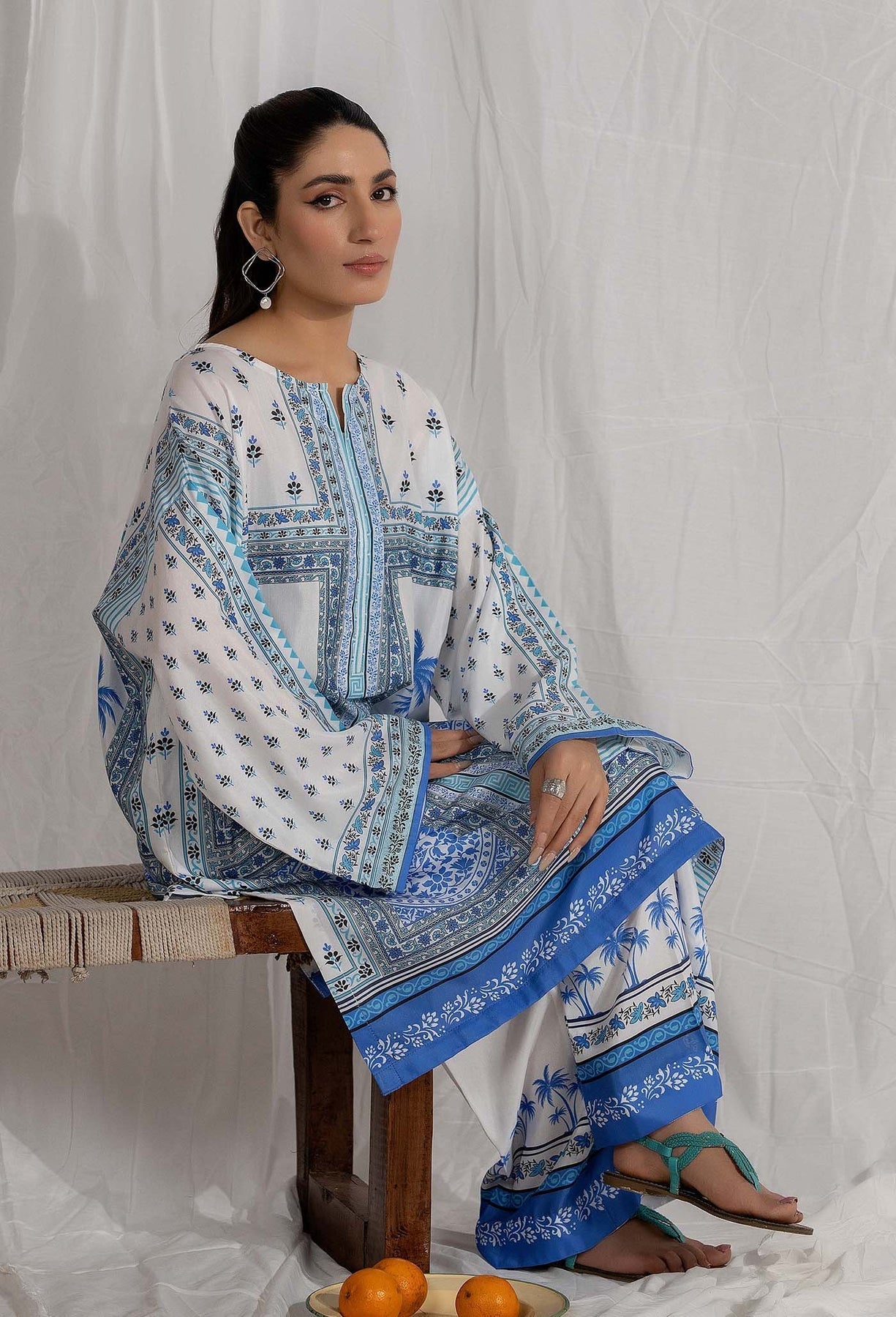 Adans Libas | Co Ords Sets | Co-Ord 7 L White Lawn