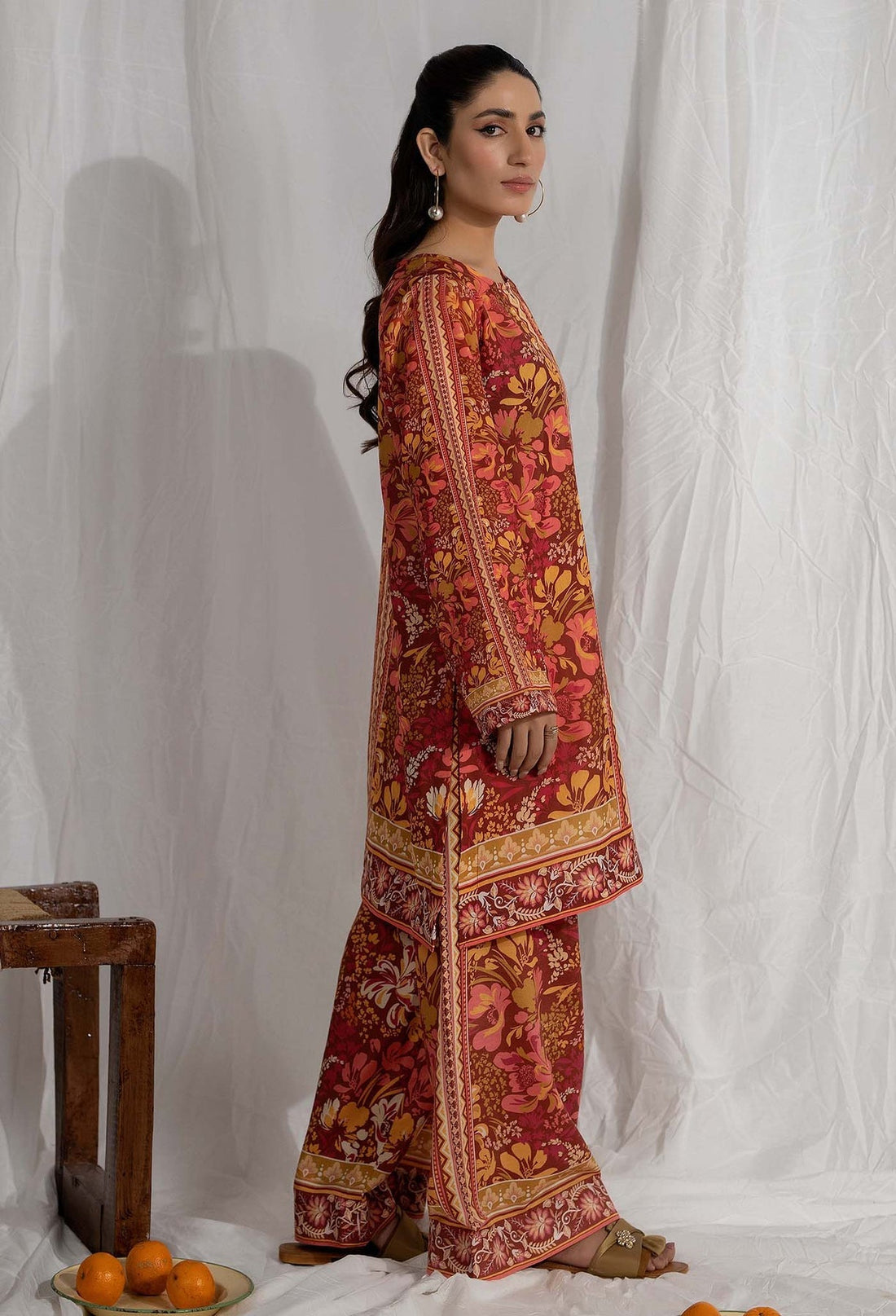 Adans Libas | Co Ords Sets | Co-Ord 8 XS Lawn Blood Red