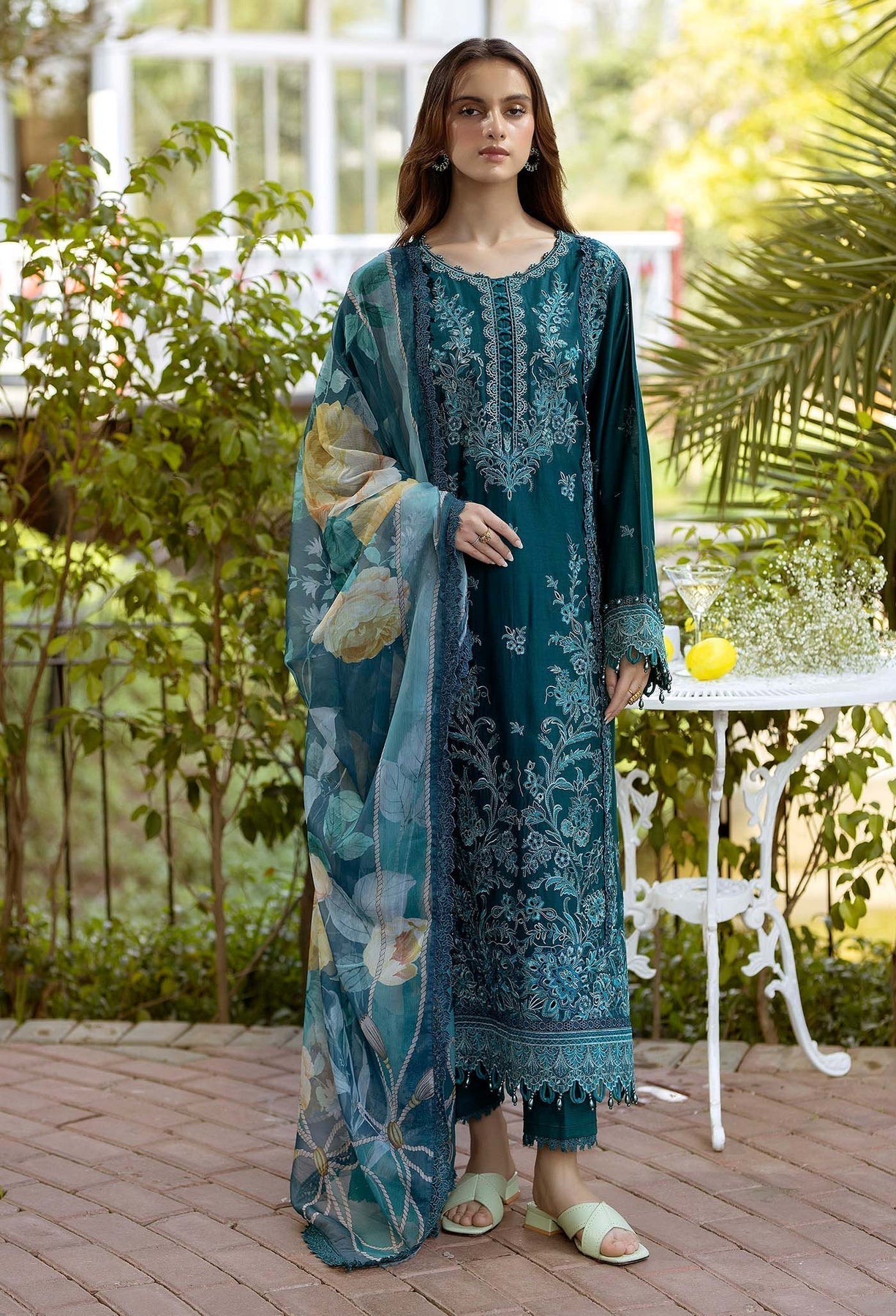 Adans Libas | Gardenia Lawn 25 | GARDENIA 2620 XS Dark Teal Green Lawn