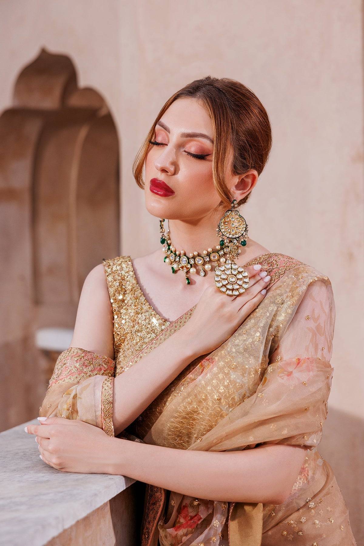 Mina Kashif | Shahbano Luxury Pret 24 | Zymal - Pakistani Designer Dress - by Mina Kashif | Type: Luxury - 100% Original at Saira Sultan