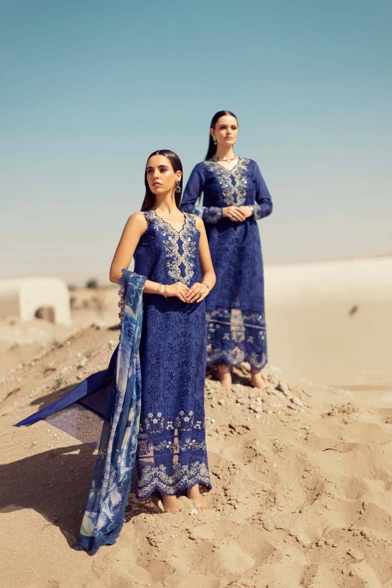 Noor By Saadia Asad | Eid Handwork Laserkari Lawn 24 | D12 - Pakistani Designer Dress - by Noor by Saadia Asad | Type: Luxury - 100% Original at Saira Sultan