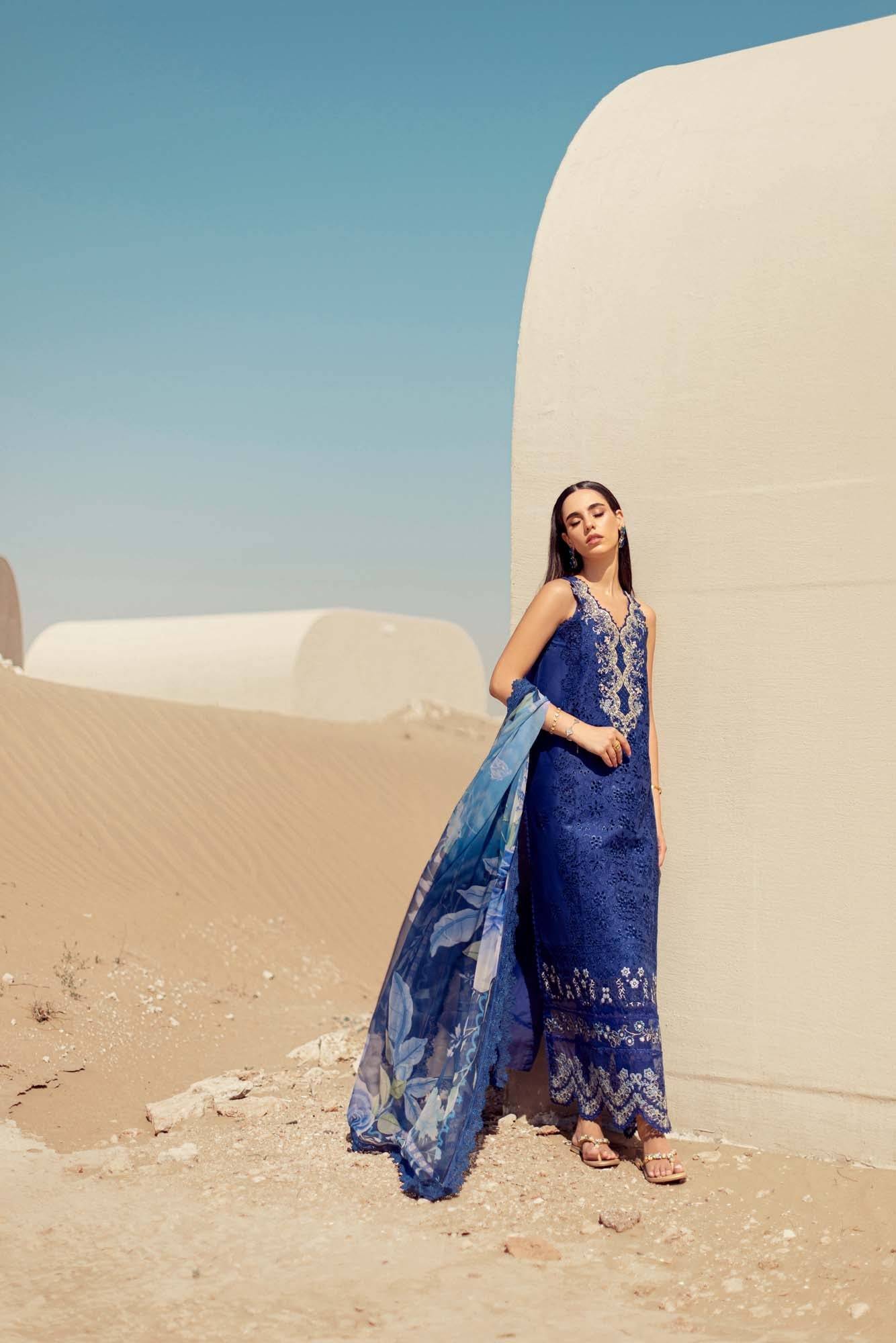Noor By Saadia Asad | Eid Handwork Laserkari Lawn 24 | D12 - Pakistani Designer Dress - by Noor by Saadia Asad | Type: Luxury - 100% Original at Saira Sultan