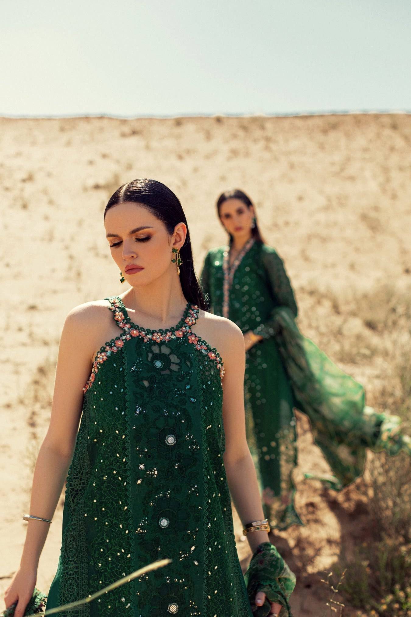 Noor By Saadia Asad | Eid Handwork Laserkari Lawn 24 | D8 - Pakistani Designer Dress - by Noor by Saadia Asad | Type: Luxury - 100% Original at Saira Sultan
