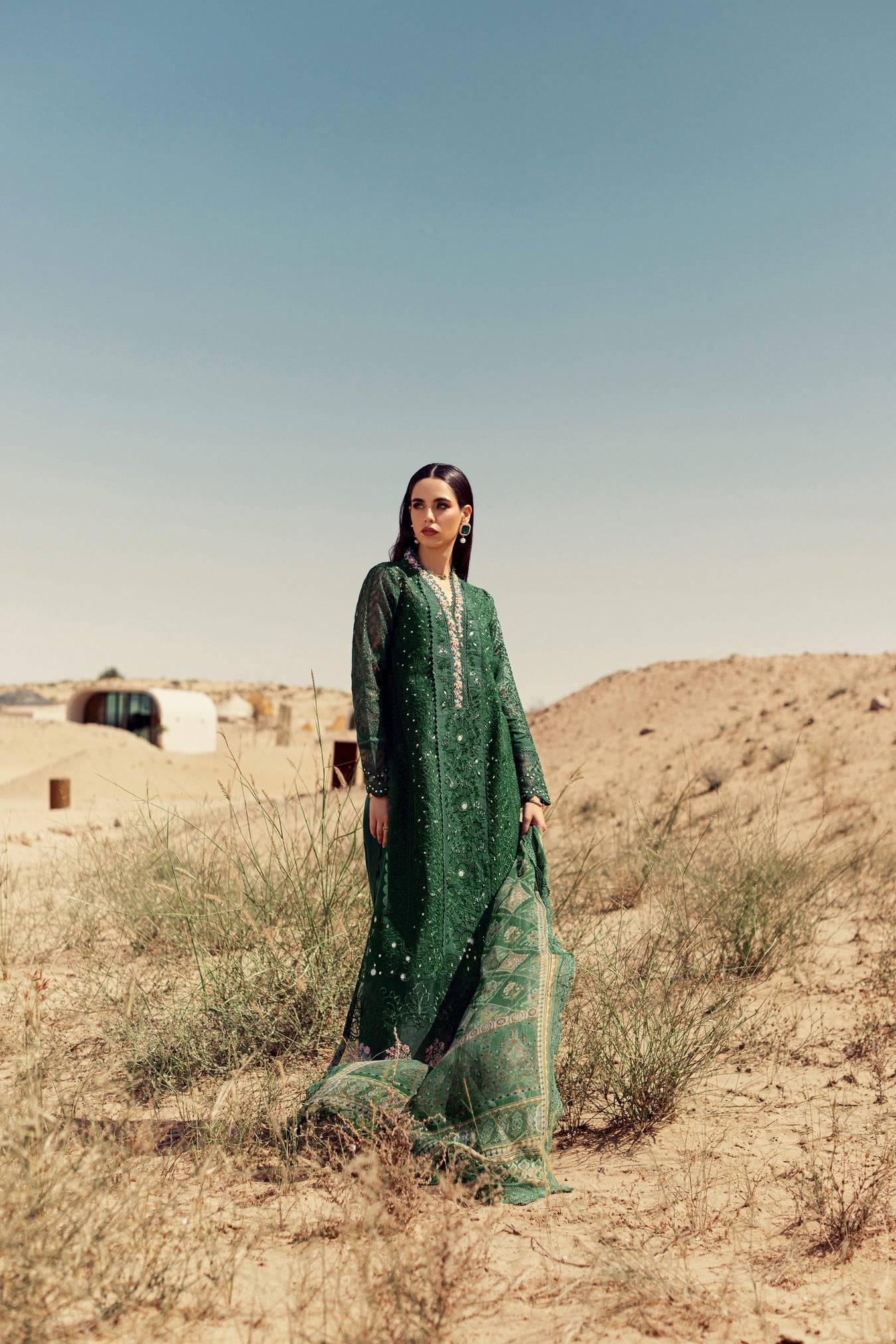Noor By Saadia Asad | Eid Handwork Laserkari Lawn 24 | D8 - Pakistani Designer Dress - by Noor by Saadia Asad | Type: Luxury - 100% Original at Saira Sultan