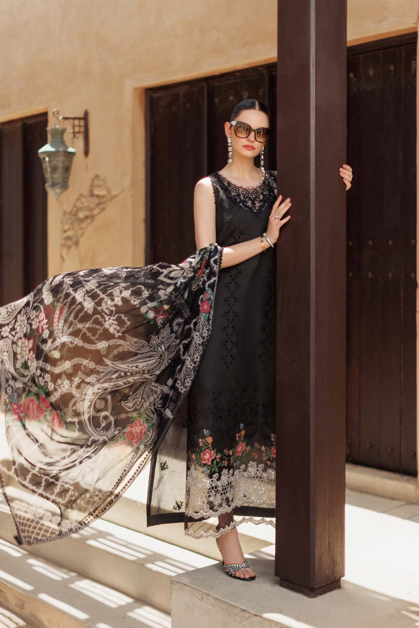 Noor By Saadia Asad | Eid Handwork Laserkari Lawn 24 | D6 - Pakistani Designer Dress - by Noor by Saadia Asad | Type: Luxury - 100% Original at Saira Sultan