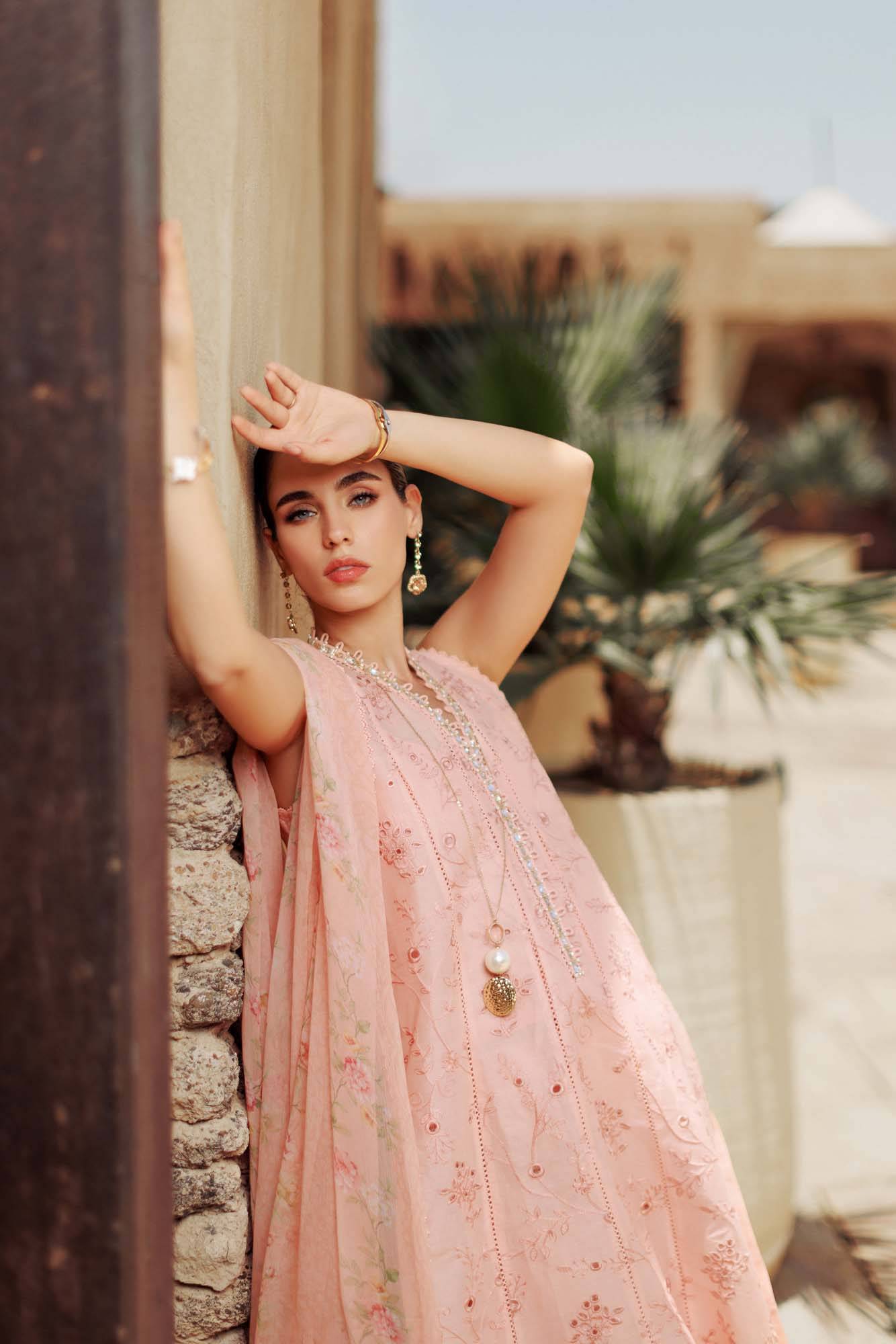 Noor By Saadia Asad | Eid Handwork Laserkari Lawn 24 | D10 - Pakistani Designer Dress - by Noor by Saadia Asad | Type: Luxury - 100% Original at Saira Sultan