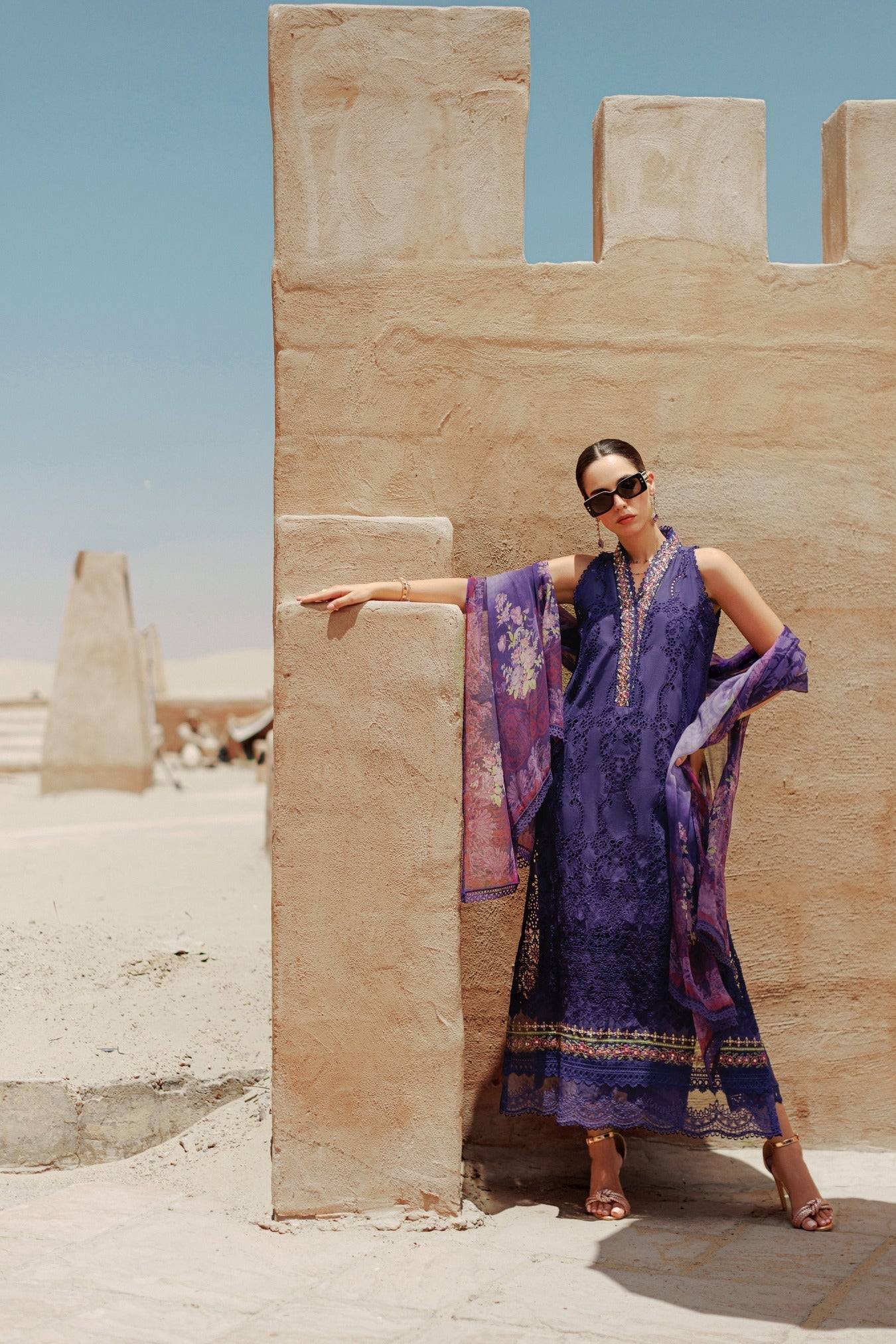 Noor By Saadia Asad | Eid Handwork Laserkari Lawn 24 | D3 - Pakistani Designer Dress - by Noor by Saadia Asad | Type: Luxury - 100% Original at Saira Sultan