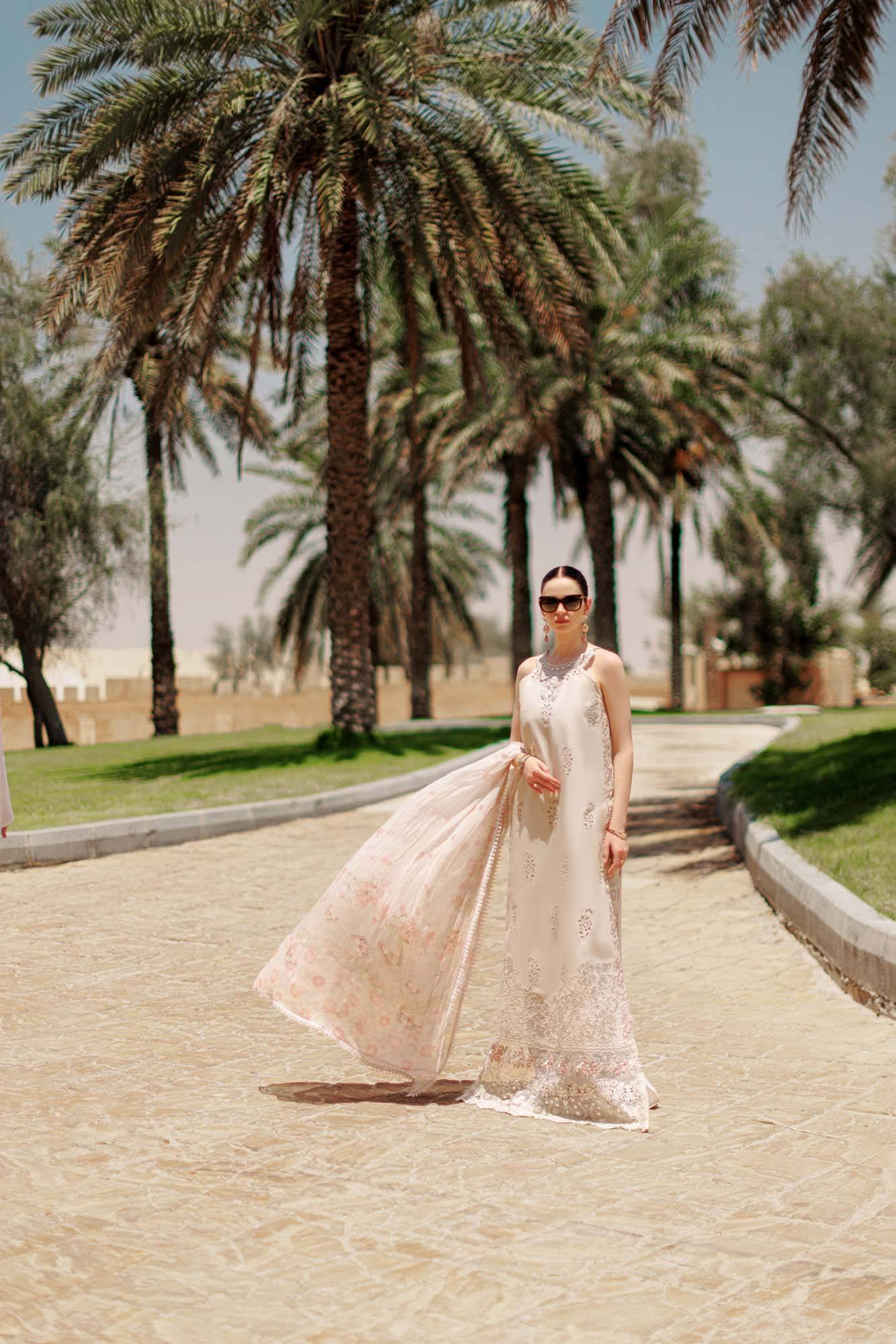 Noor By Saadia Asad | Eid Handwork Laserkari Lawn 24 | D2 - Pakistani Designer Dress - by Noor by Saadia Asad | Type: Luxury - 100% Original at Saira Sultan