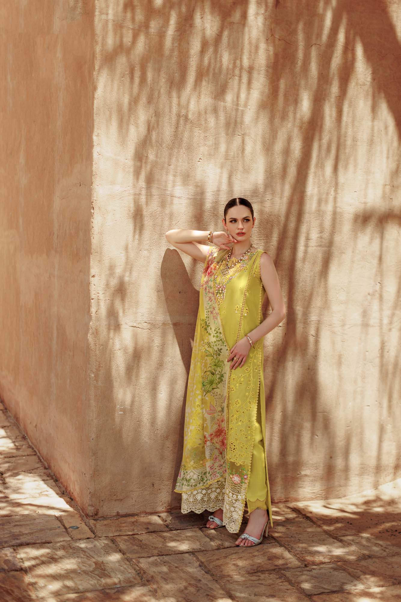 Noor By Saadia Asad | Eid Handwork Laserkari Lawn 24 | D1 - Pakistani Designer Dress - by Noor by Saadia Asad | Type: Luxury - 100% Original at Saira Sultan