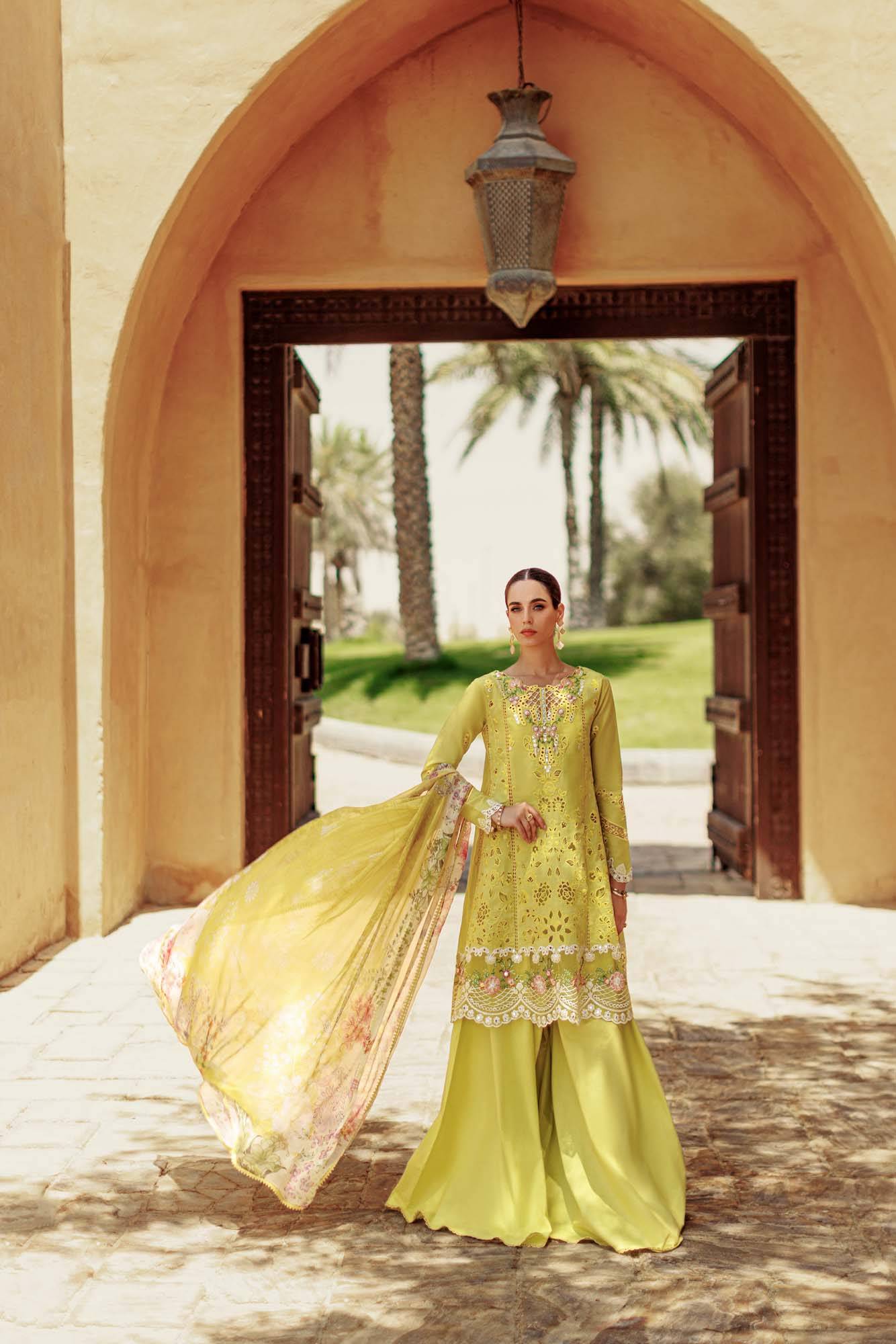 Noor By Saadia Asad | Eid Handwork Laserkari Lawn 24 | D1 - Pakistani Designer Dress - by Noor by Saadia Asad | Type: Luxury - 100% Original at Saira Sultan