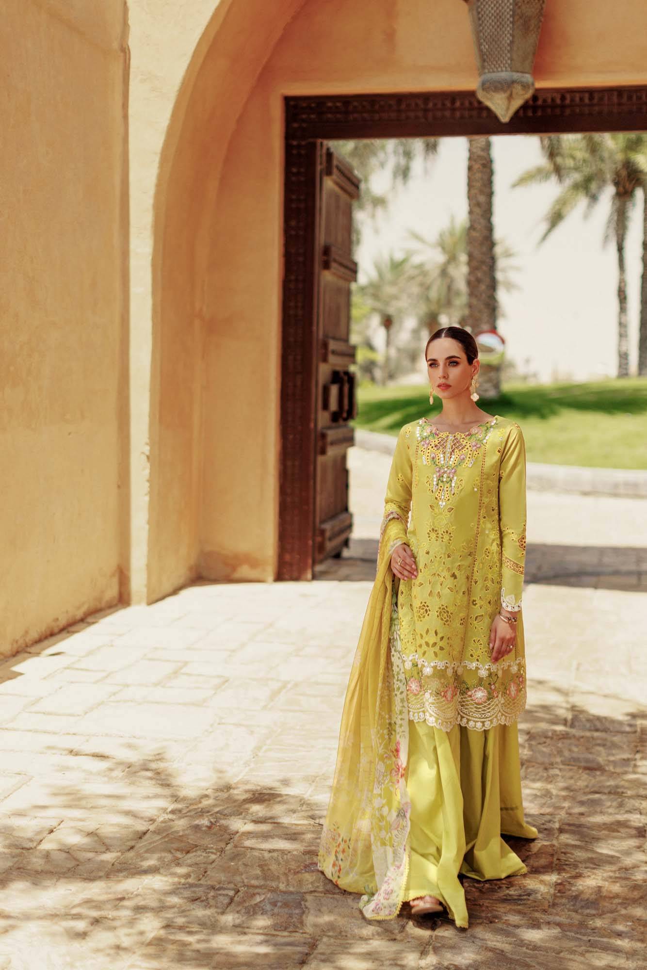 Noor By Saadia Asad | Eid Handwork Laserkari Lawn 24 | D1 - Pakistani Designer Dress - by Noor by Saadia Asad | Type: Luxury - 100% Original at Saira Sultan