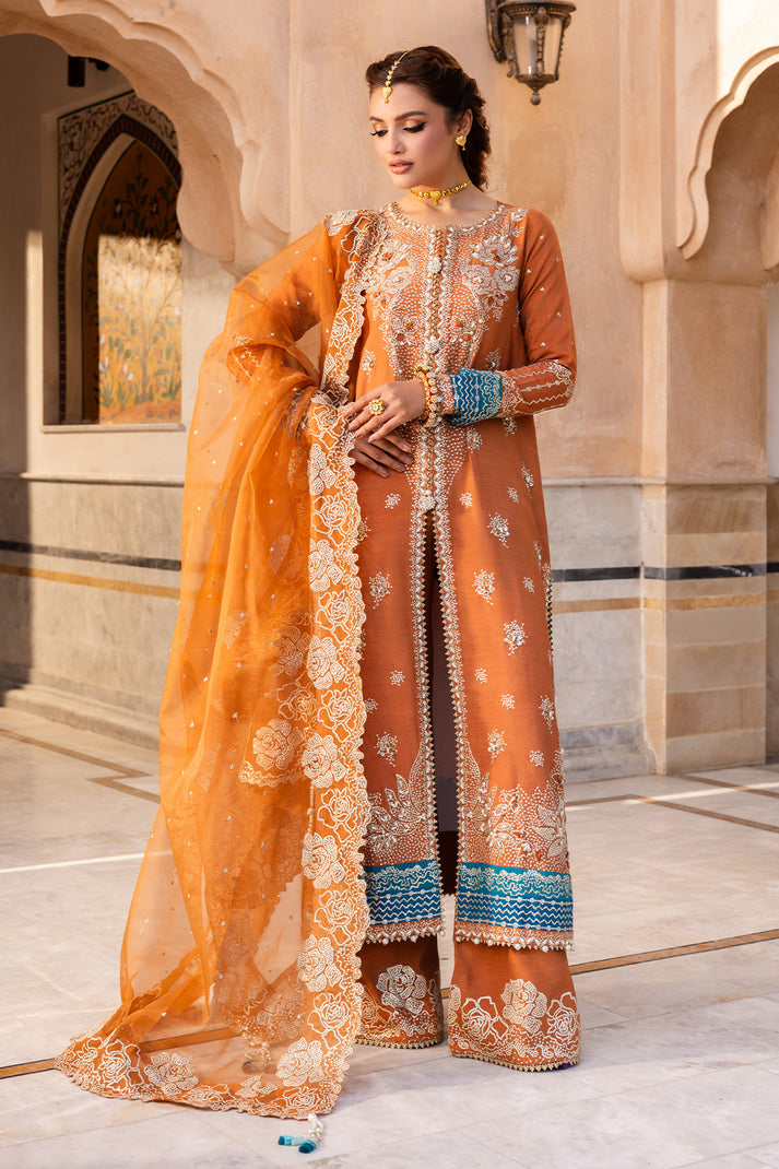 Saad Shaikh | Jahan Festive Collection | SEHR M Orange Raw Silk