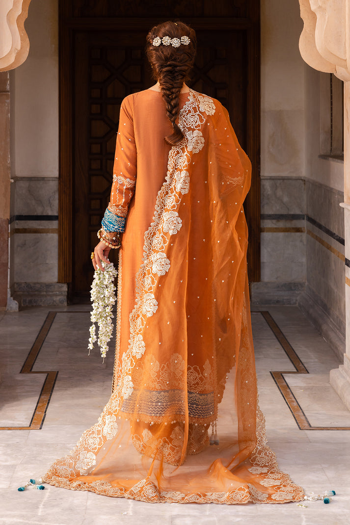 Saad Shaikh | Jahan Festive Collection | SEHR L Orange Raw Silk