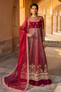 Saad Shaikh | Jahan Festive Collection | GULAAL L Deep Red Organza
