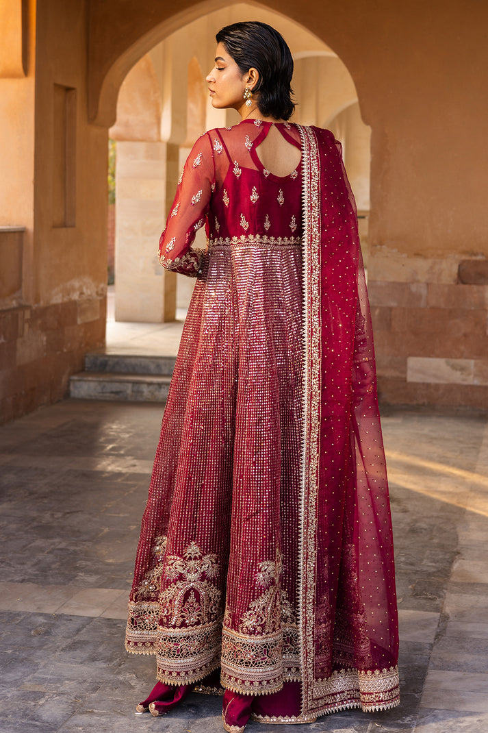 Saad Shaikh | Jahan Festive Collection | GULAAL M Deep Red Organza