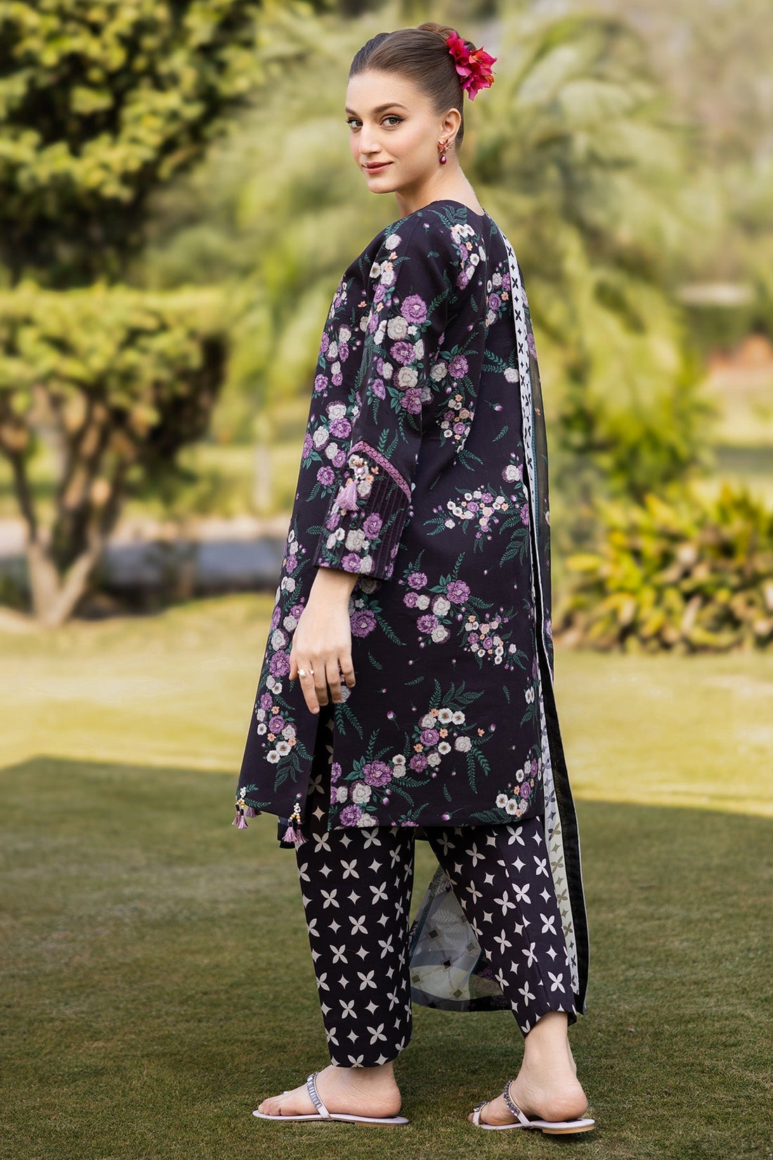 Alizeh | Sheen Lawn Prints 25 | AF-PL-6039-Tod XS Black Lawn