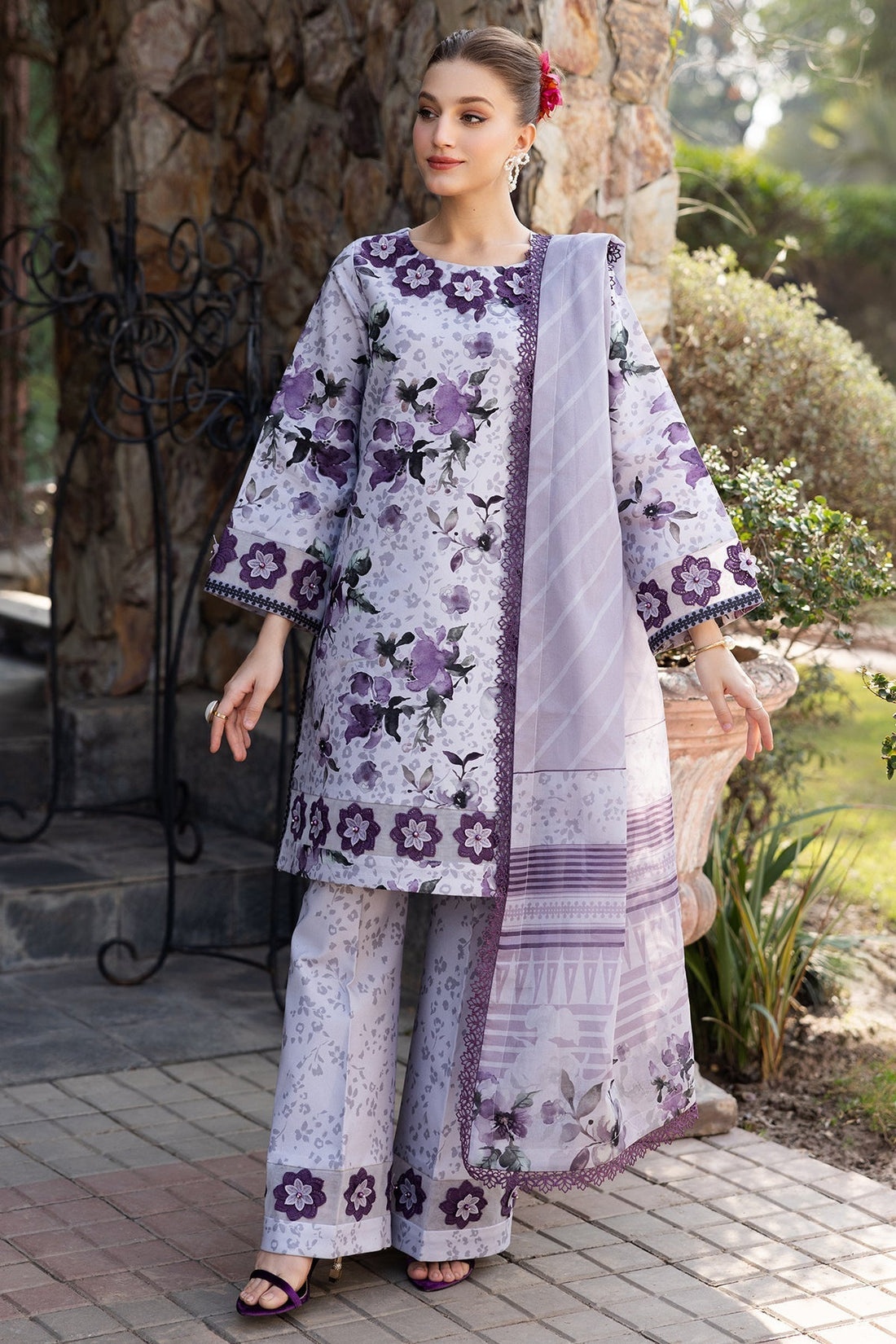 Alizeh | Sheen Lawn Prints 25 | AF-PL-6041-Maylan XS Lilac Lawn