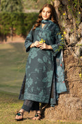 Alizeh | Sheen Lawn Prints 25 | AF-PL-6035-Nigella XL Deep Teal Green Lawn