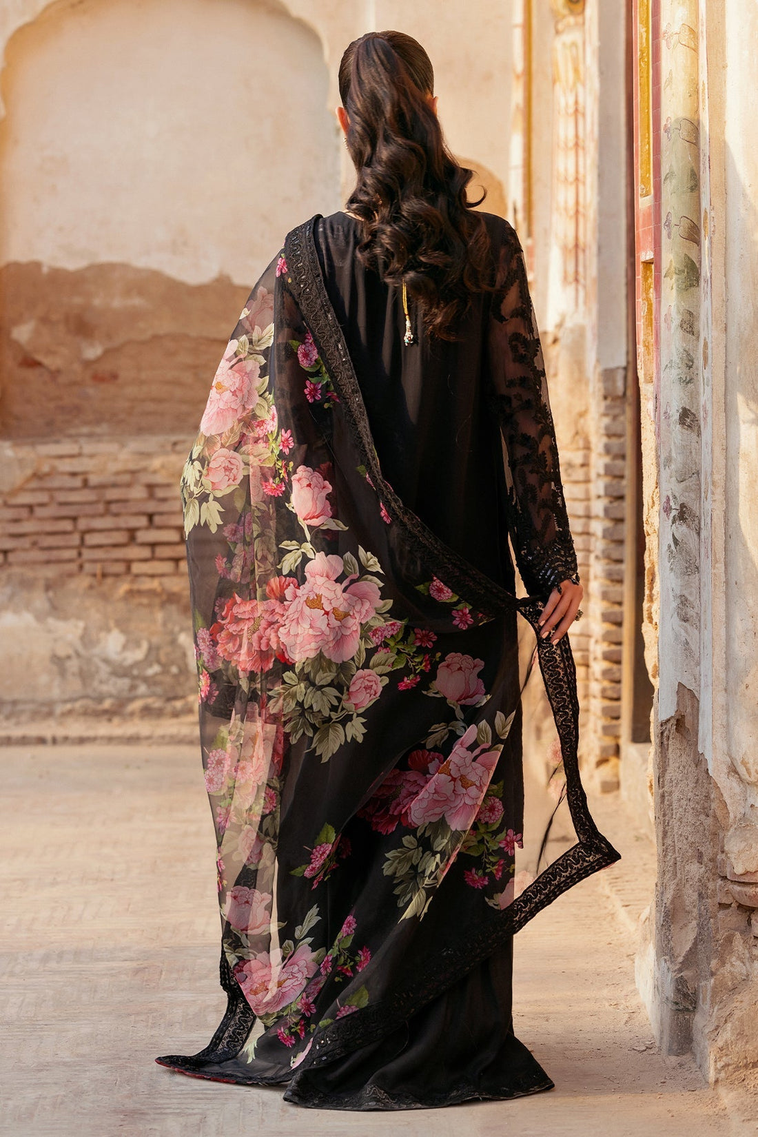 Charizma | Festive Pret | CMA-4-116 S Black Chiffon