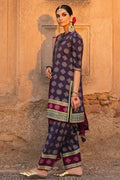 Charizma | Festive Pret | CMA-4-066 L Plum Raw Silk