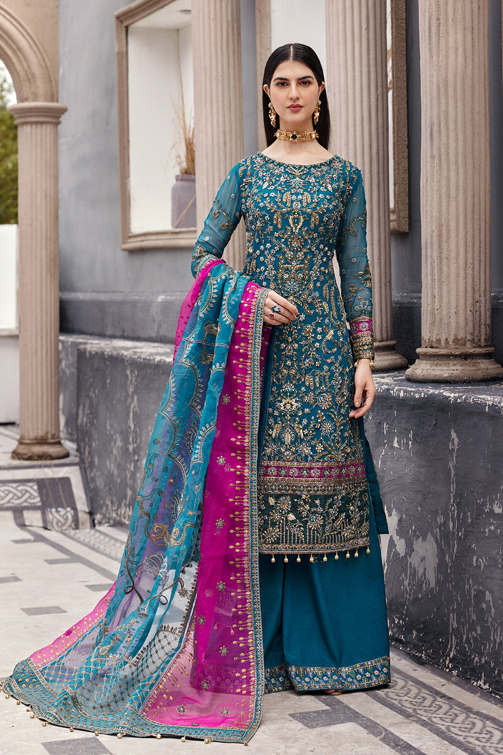 Emaan Adeel | Nawabzadi Wedding Dresses | NW-05 - Pakistani Designer Dress - by Emaan Adeel | Type: Bridal - 100% Original at Saira Sultan
