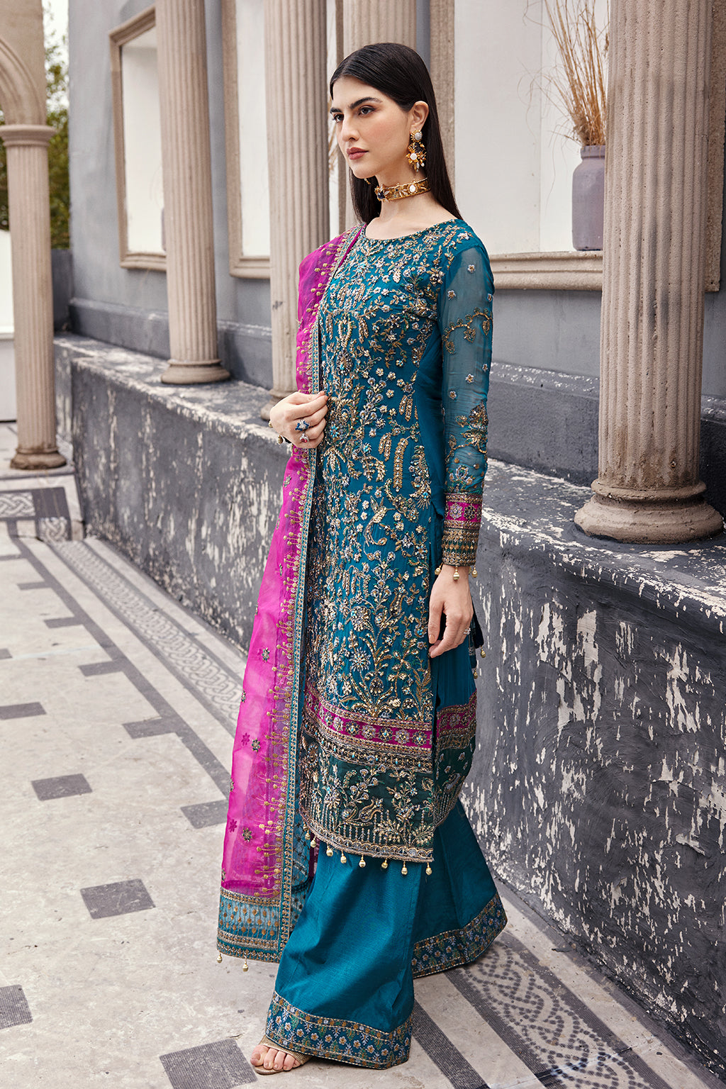 Emaan Adeel | Nawabzadi Wedding Dresses | NW-05 - Pakistani Designer Dress - by Emaan Adeel | Type: Bridal - 100% Original at Saira Sultan
