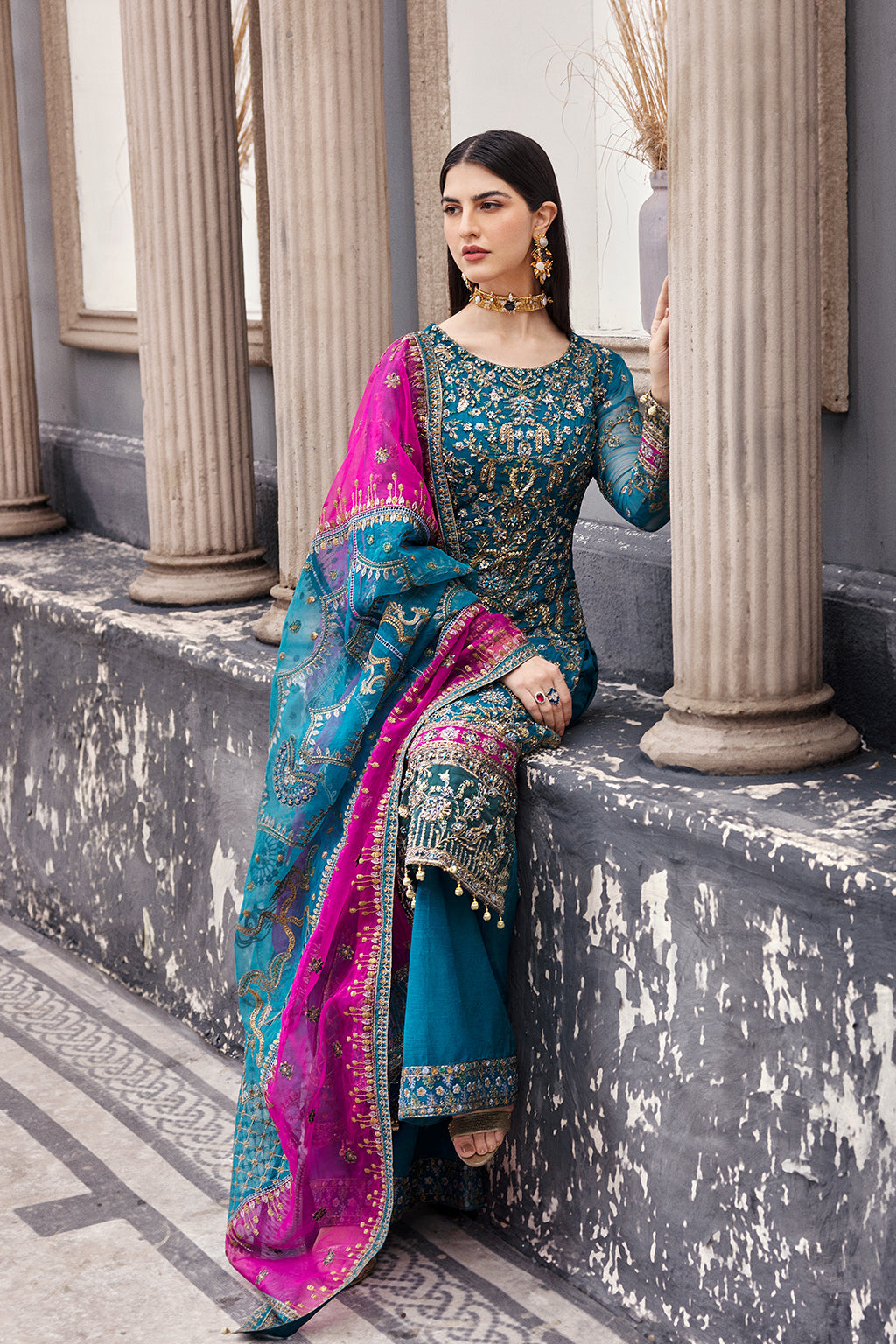 Emaan Adeel | Nawabzadi Wedding Dresses | NW-05 - Pakistani Designer Dress - by Emaan Adeel | Type: Bridal - 100% Original at Saira Sultan