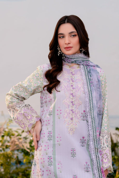 Aabyaan | Shezlin Chikankari Ramadan Edit 25 | ZEREN (AR-05) M Soft Lilac Lawn