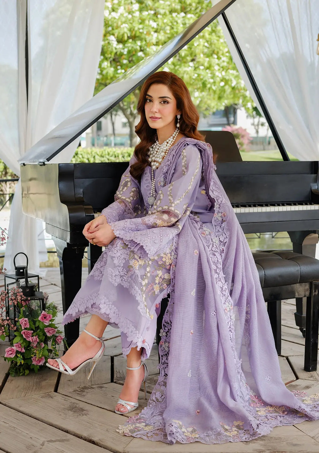 Elaf Premium | Luxury Lawn 25 | ELH-3A PARIS HUES XL Lavender Lawn