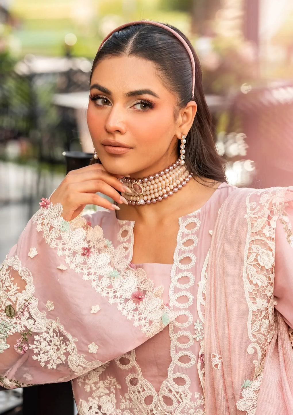 Elaf Premium | Luxury Lawn 25 | ELH-3B OH MY ROSE M Tea Pink Lawn