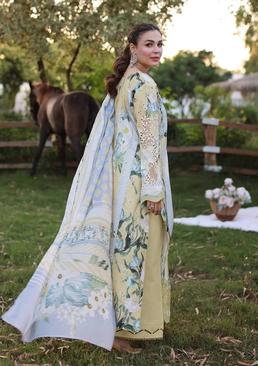 Elaf Premium | Prints Chikankari 24 | 05A CITRUS CRUSH - Pakistani Designer Dress - by Elaf Premium | Type: Luxury - 100% Original at Saira Sultan